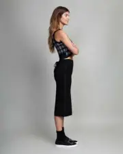 Rag & Bone Roxy Pencil Skirt Black With Laces Back Size M New