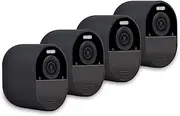PowerTrust 4Pack Silicone Case for Arlo Ultra/Ultra 2 & Arlo Pro 3/Pro 4 Cameras, Protective Cover for Your Security Cameras Black, Weatherproof Silicone Skins