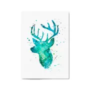 Cute Deer Woodland Animal Nursery Wall Art #1