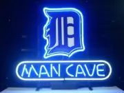 Detroit Tigers Man Cave 17"x14" Neon Sign Lamp Light Gift Show Wall Display EM