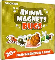 QUOKKA Travel Magnetic Puzzles for Toddlers 1-3 – 20+Pcs Bugs Game with Extra-Long Play Book – Fun Travel Game Toy for Kids Ages 3-5 – Strong Magnets for Car Activities – Fun Toddler Puzzle Ages 2-4