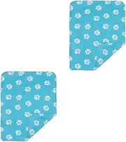 Kisangel 2pcs Blanket Double Sided Fleece Cozy Dog Cat Animal Sleep Mat No Lint Fade Resistant 60x70cm Light Paws