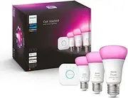 4pc Philips Hue White/Colour Ambiance Light Globes/Bulbs 11W A60 E27 w/Bridge