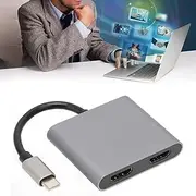 Sluffs High Definition Multimedia Interface,Enhance Display Experience with USB C to Dual HD MI Adapter 4K120Hz 60Hz - Perfect for USB-C Laptops, Supports Switch High-Quality Connectivity Solution