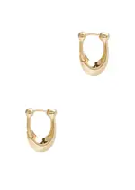 Coach Logo Hoop Earrings - Gold - One Size One Size