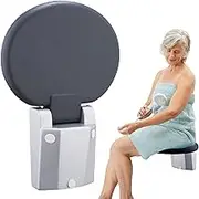 Wall Mount Shower Seat | Non-Slip Fold up Shower Seat - Space-Saving Heavy Duty Ergonomic Chair Stool for Seniors Small Spaces Inside Home
