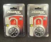 Master Lock 1500D (Lot Of 2) Anti Shim 3 Digit Combination Lock New Sealed