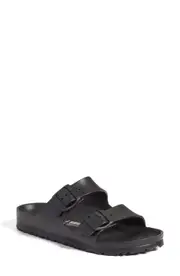 Birkenstock Arizona Essentials Waterproof Slide Sandal in Black Eva at Nordstrom, Size 7-7.5Us