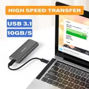 Dual-Protocol M.2 Type-C To A USB 3.1 10Gbps NVMe/SATA SSD Solid State Drive Box