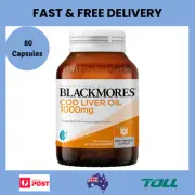 Blackmores Cod Liver Oil 80 Caps Immune Support Vitamin A D Joint Eye Health