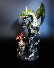 Alator Mythical Way Of The Dragon Figure Ornament Hand-Painted Cold Cast Bronze
