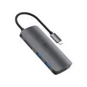 Cygnett CY3317HUBC2 Unite PocketMate USB-C Hub Black, 100W USB-C PD Pass-through Port, 2x US