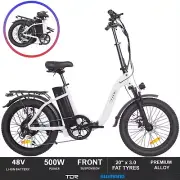 PREMIUM WHITE 500W 48V 10AH EBIKE FOLDING ELECTRIC BIKE BICYCLE FOLDABLE EBIKE