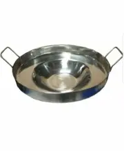 Stainless Steel Comal Concave 16" Round Cook Griddle Taco Grill Pan Heavy Duty