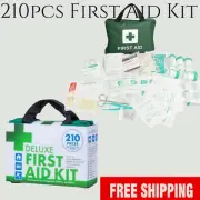 210PCS Emergency FIRST AID KIT Medical Travel Set Workplace Family Safety Office