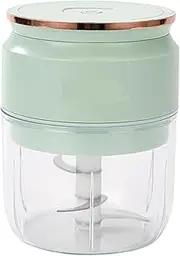 Electric Garlic Mincer, Food Grinder Processor USB Charging, Cordless Portable Electric Chopper with Bowl, Lightweight for Kitchen Home Baby Food Salad Prep, Commercial
