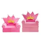 Kids Foldable Sofa Bed Princess Chair Fold Out Couch Baby Recline Washable