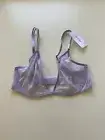 Calvin Klein Womens Sz 32D Sheer Marquisette Unlined Underwire Plunge Bra QF6727