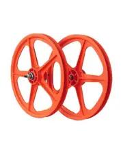 Skyway Tuff II 5-Spoke BMX Wheelset Orange