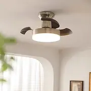 Ceiling Fan with Lights and Remote Control Ceiling Fan, Ceiling Fan with Lights Silent Reversible DC Motor with 3 Blades for Farmhouse, Living Room, Bedroom, O