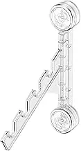 Wall Mounted Drying Rack, Space Saving Drying Racks, Suction Cup Folding Drying Rack for Bathroom, Lightweight Rack Solution for Laundry, Balcony, Bathroom, Bedroom (Transparent, Transparent Gray)