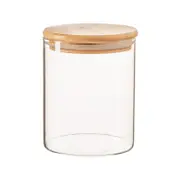 Argon Tableware Scandi Glass Storage Jar with Wooden Lid - 750ml