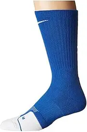[Nike] Elite Crew 1.5 Basketball Socks Small (Youth Size 3-5, Women 4-6) Royal, White SX7035-463