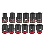 Milwaukee 49667052 - Impact Socket Set 1/2" Drive 12 Piece Metric Std 6 Point