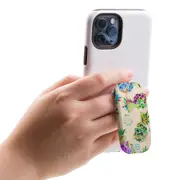 Kickstand Grip AddOn, Universal Phone Holder, Colorful Pineapples