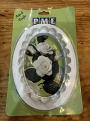 PME Creative Plaque Plain & Fluted Oval Plaque Cookie And Pastry Cutter 165mm