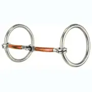 New! Reinsman HEAVY RING SNAFFLE BIT w/ 5" Mouth 3" Rings Smooth copper Horse