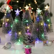 Mini Christmas Tree with Colorful LED Lights 1PC Tabletop Decor Ornaments Xmas