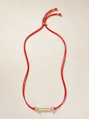 [Rainbow K] Rainbow K - Versus Cordon 14-karat Gold, Diamond And Cord Necklace - One size One size Gold