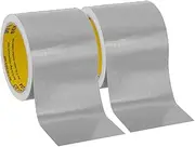 uxcell 3"x0.01" Bookbinding Tape, 22 Yard Total 2 Roll Cloth Bookbinding Repair Tape Book Binding Tape Self Adhesive for Repairing Old Books, Silver
