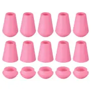 20Pcs Plastic Cord Lock Bell End Stopper Cord End Lock Rope Fastener, Pink