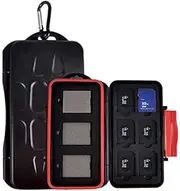 EIGHTEENPCTGREY Photo CFexpress Card Case, Water Resistant, Impact Resistant, Safe and Easy to Carry fits 3 CFexpress Type B Card 6 SD Cards and 6 Micro SD Cards