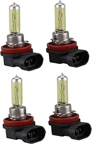 Mellisso 4 Pcs Dc 12v 55w H11 3000k Super Yellow Car Foglight Light Bulb Lamp
