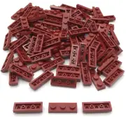 Lego 100 New Dark Red Plates 1 x 3 Stud Pieces