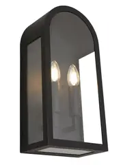Positano 2 Light Exterior Wall Sconce in Black