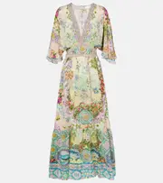 [Camilla] Camilla Just Coasting embellished silk maxi dress AU 10 multicoloured