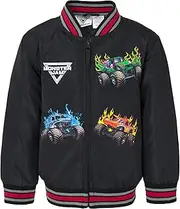 [Monster Jam] Zip Up Varsity Bomber Jacket Toddler to Little Kid Grave Digger El Toro Loco Megalodon
