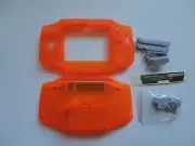 Nintendo Game boy Advance Shell clear orange Housing Replacement GBA IPS v2 trim