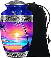 Beach Memorial urns for Human Ashes Adult Female - Large Cremation urn for Human Ashes Adult Man - Funeral Ashes 10 inch