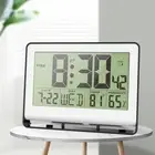 Multifunctional Alarm Clock Hygrometer Large LCD Display Desktop Snooze Clocks