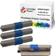 a Set BCMY Compatible Toner Cartridge for OKI 46508720 46508719 46508718 46508717 (3,500/3,000(BK/CMY) Pages) for OKI C332 C332dn MC363 MC363dn MC363dnw