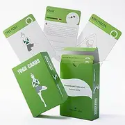 TurnOnLove Yoga Exercise Cards - Poses Poster Workout for Women, Set of 70 Flash Cards for Home & Gym