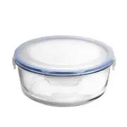 Tempered Glass Round Food Container - 2000mL