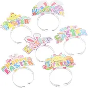6pcs Easter Dress up Headdress Years Eve Hats Ds Distinctive Style Bunny Birthday Decorations Headband Easter Bunny Years Eve Party Hats Bunny Costume Rabbit Costume Paper