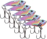 OSOLADY 5pcs Tilted Bass Lure Bait Fishing Lures Reusable Lures Fishing Lure for Fishing Lures for Fishing Fish Shaped Lure Fishing Tools Fishing Equipment Fishing Supplies Metal