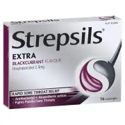 Strepsils Lozenges Blackcurrant Extra X 16